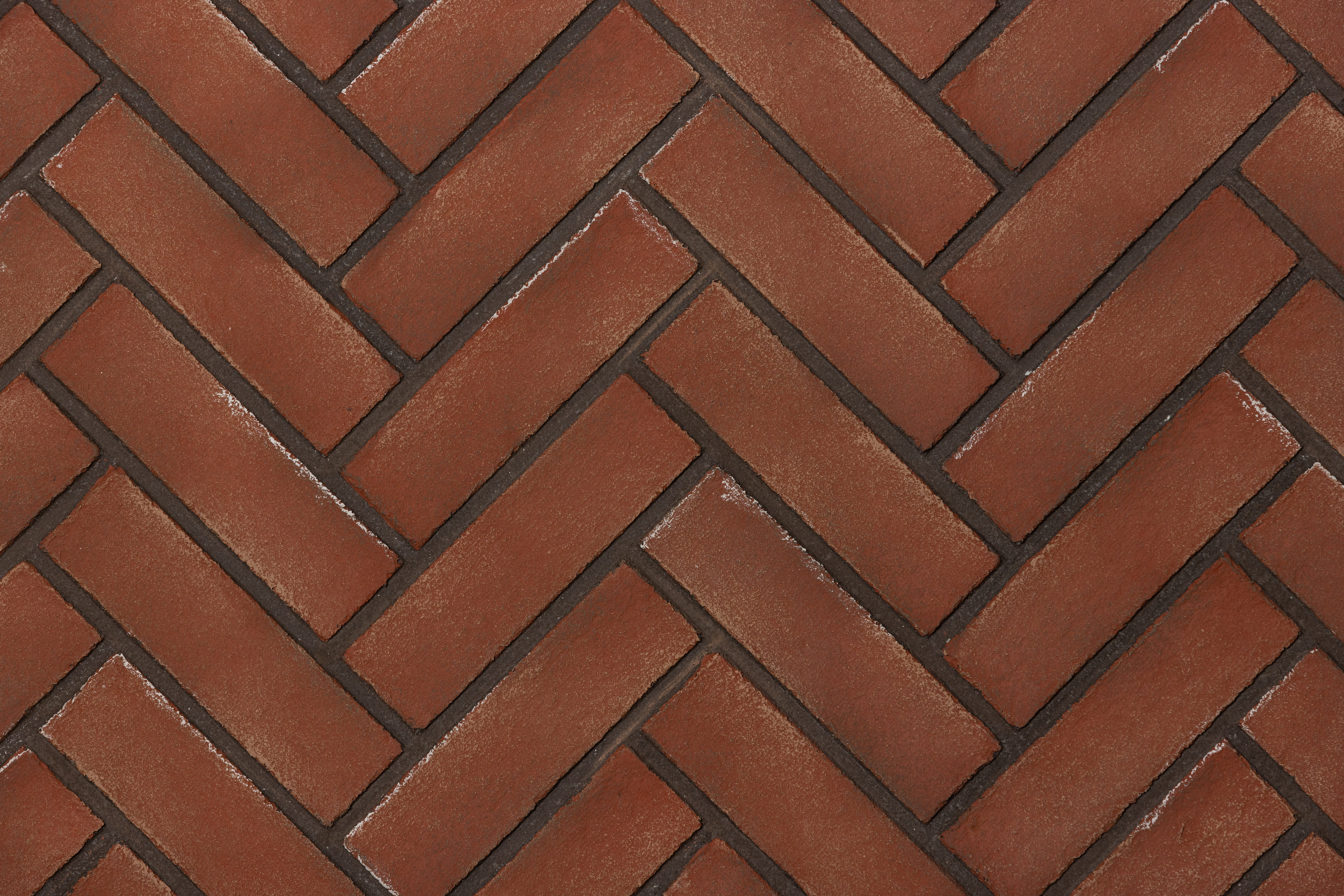 red herringbone bricks